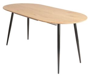 Ovális étkezőasztal, bővíthető, 110/150x75 cm, natúr fa - SIENNA