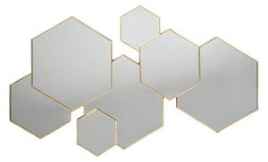 Hexagonos falitükör, arany - HEGAGONOS