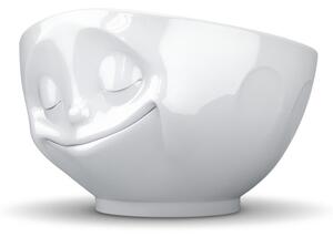 Fehér 'boldog' porcelán tálka - 58products