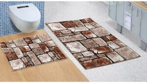 Kőpadló fürdőszobai készlet kivágás nélkül, 60 x 100 cm, 60 x 50 cm