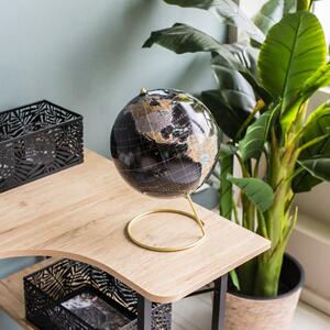 Asztali földgömb dekoráció, fekete-arany - PARTIR