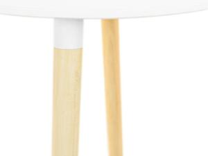 Skandináv stílusú kerek asztal, 80 cm, fehér - REYKJAVIK