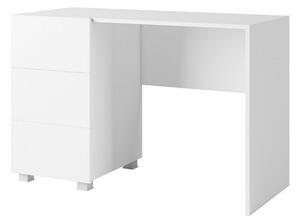 CALABRINI íróasztal, 110x77x50, fehér/magasfényű fehér