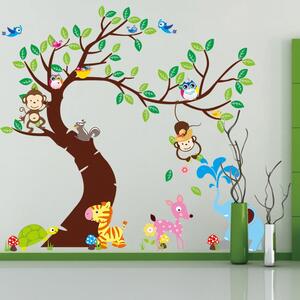 Tree, Monkeys and Elephant falmatrica szett - Ambiance