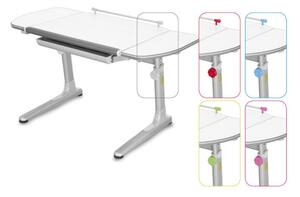 PROFI 3 32W3 54TW fehér íróasztal, színes kiegészítőkkel
