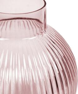 Gömb alakú üveg váza, halvány rózsaszín - DROP