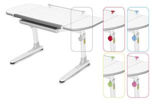 PROFI 3 32W3 58TW fehér íróasztal, színes kiegészítőkkel