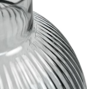 Gömb alakú üveg váza, halványszürke - DROP
