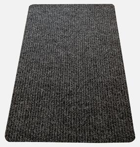 Gumis filc lábtörlő 70x120 cm - Sötétszürke színben bordázott mintával