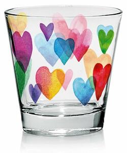Mäser Love Rainbow 6 részes üvegpohár készlet, 250 ml