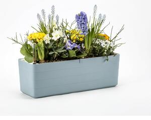 Plastia Berberis 80 önöntöző virágláda, szürkés- kék + fehér