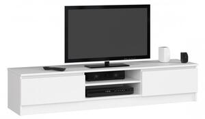 RTV K160 2D1P TV asztal, 160x33x40, fehér