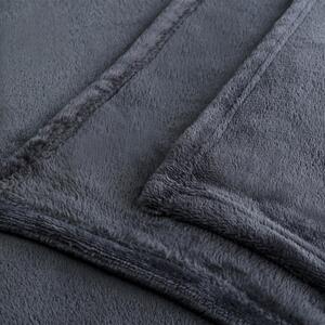 Mic sötétszürke mikroszálas takaró, 160 x 210 cm - DecoKing