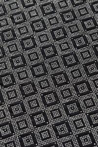 Orientális mintás futószőnyeg, 80x300 cm, fekete-fehér - MAROC