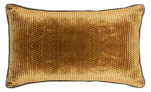 Bársonyszövet lyukacsos mintás díszpárna, 30x50 cm, arany - GOLDEN