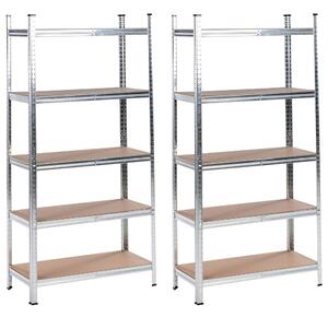 2 darabos polcrendszer szett XITTA Fém 75 cm 30 cm Ezüst