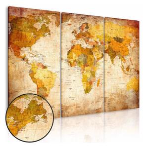Antique Travel többrészes fali világtérkép, 120 x 80 cm - Bimago