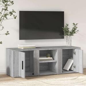 Szürke sonoma színű szerelt fa tv-szekrény 100x31,5x35 cm