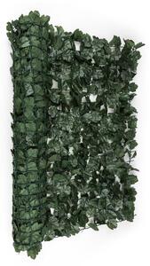 Blumfeldt Fency Dark Ivy, sötétzöld, borostyán, kerítés, védelmet nyújt a kíváncsi tekintetekkel és a széllel szemben, 300 x 150 cm