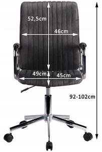 KORAD FD-24 Irodai szék, 51x92-102x61, fekete