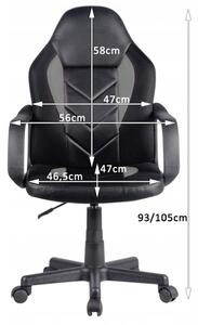 KORAD FG-C18 Irodai szék, 56x93-105x59, kék/fekete