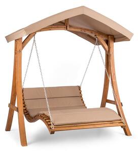 Blumfeldt Bermuda hintaszék, kerti hintaszék, 130 cm, dupla szék, napellenző
