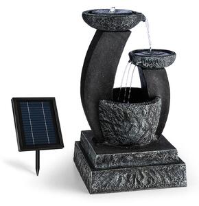 Blumfeldt Fantaghiro, díszszökőkút, kerti szökőkút, 3W, napelemes, LED polireszin, kő hatás