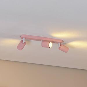 TK Lighting Livia mennyezeti spotlámpa, rózsaszín, 52 cm, 3 izzós, fém, GU10, dimmelhető, Lila / pink / rózsaszín, Gyermekszoba, fém
