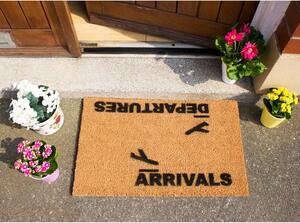 Arrivals and Departures természetes kókuszrost lábtörlő, 40 x 60 cm - Artsy Doormats