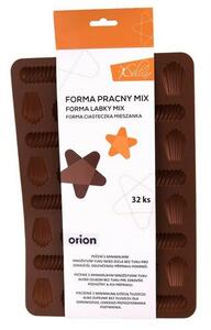 Orion MIX szilikon madeleine-sütő forma, barna