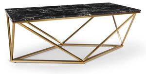 Besoa Black Onyx I, dohányzóasztal, 110 x 42,5 x 55 cm (SZ x M x M), márvány, arany/fekete
