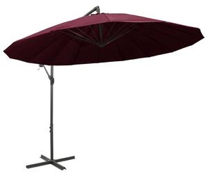 VidaXL Függő Napernyő - Burgundi - 3m