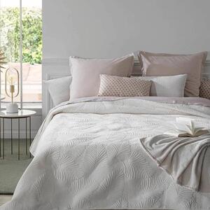 Levélmintás ágytakaró, 240x260 cm, krémszínű - BAIKAL
