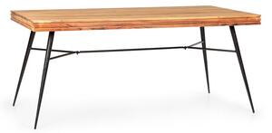 Besoa Vantor, étkezőasztal, akácfa, vaskonstrukció, 175 x 78 x 80 cm, fa