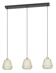 EGLO , 900897 , CIUDADELA , függeszték , E27 , 3X40W , IP20 , csiszolt réz, fehér