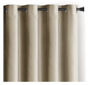 Barna-bézs bársony dimout (részleges sötétítő) függöny 140x245 cm Eyelets – Restilo