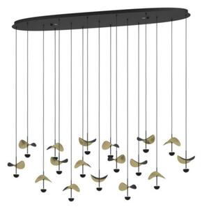 EGLO , 390343 , DRACERA , függeszték , 3000 K , LED , 17X2,3W , Dimmelhető , IP20 , fekete, arany