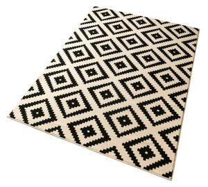 Hamla Diamond krémszínű-fekete szőnyeg, 80 x 150 cm - Hanse Home