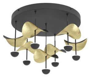 EGLO , 390411 , DRACERA , mennyezeti lámpa , 3000 K , LED , 7X2,3W , Dimmelhető , IP20 , fekete, arany