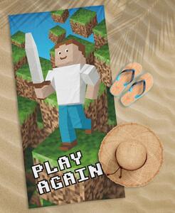 Gyermek strandtörülköző MINECRAFT 100% pamut Szélesség: 70 cm | Hossz: 140 cm