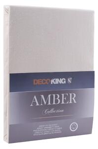 Amber Collection kék elasztikus lepedő, 160-180 x 200 cm - DecoKing
