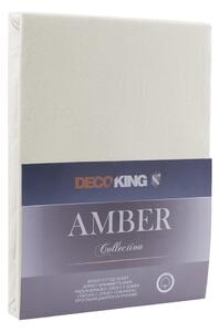 Amber Collection krémes fehér lepedő, 180-200 x 200 cm - DecoKing