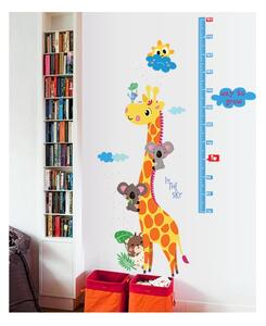 Magasságmérős gyerek matrica ajtóra-falra 60x120 cm Giraffe & Koalas – Ambiance