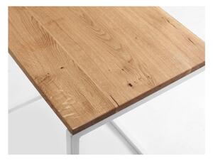 Lupe tömör tölgyfa asztal, fehér lábbal - CustomForm