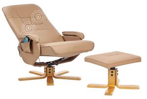 Masszázsfotel RELAXPRO Műbőr Világosbarna