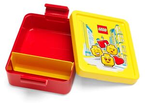 Iconic piros uzsonnás doboz sárga fedéllel - LEGO®