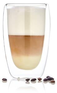 Bambuswald Kávéspohár, 400 ml, termikus pohár, kézzel készített, boroszilikát üveg