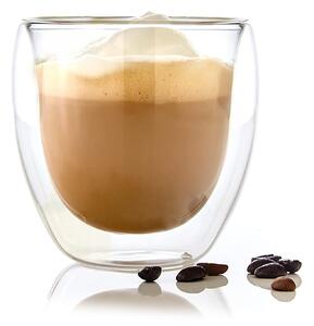 Bambuswald Kávéspohár, 240 ml, thermo pohár, kézműves, boroszilikát üveg