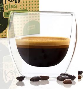 Bambuswald Kávéspohár, 100 ml, termikus pohár, kézzel készített, boroszilikát üveg