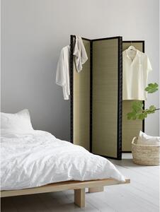 Japan Comfort Mat Raw/Black borovi fenyőfa franciaágy matraccal, 140 x 200 cm - Karup Design